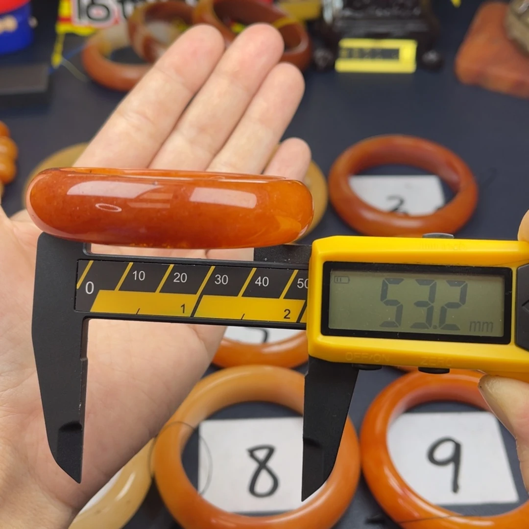 合金石英质玉（黄龙玉）手镯18号53.2圈