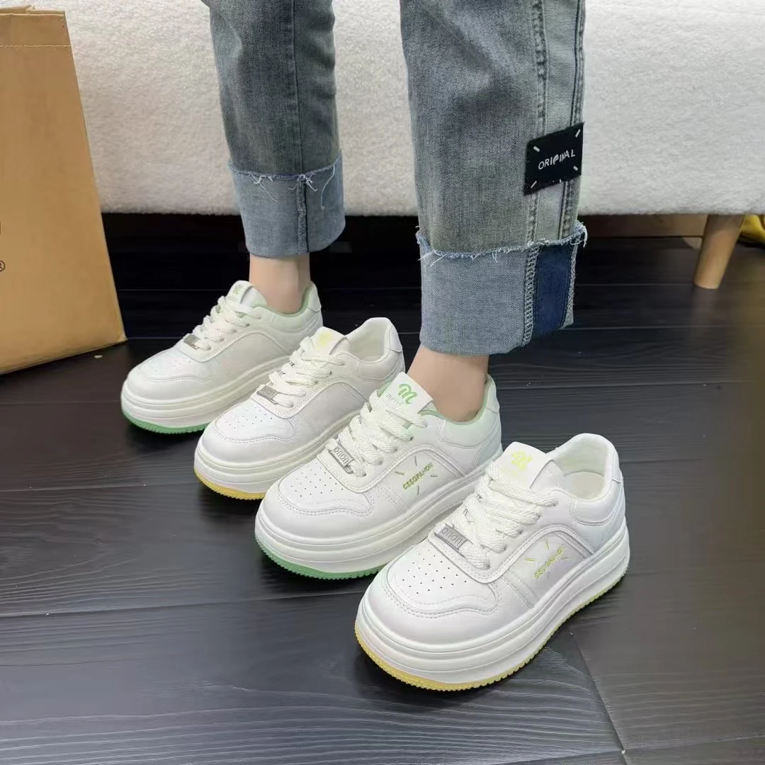 春季小白鞋女2025秋季新款厚底增高百搭休闲运动板鞋透气轻便单鞋