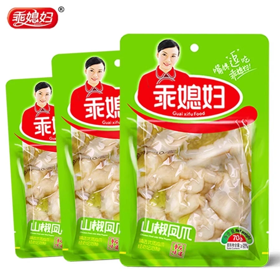 重庆乖媳妇泡椒凤爪山椒凤爪辣味鸡爪子特产休闲零食日期新鲜120g