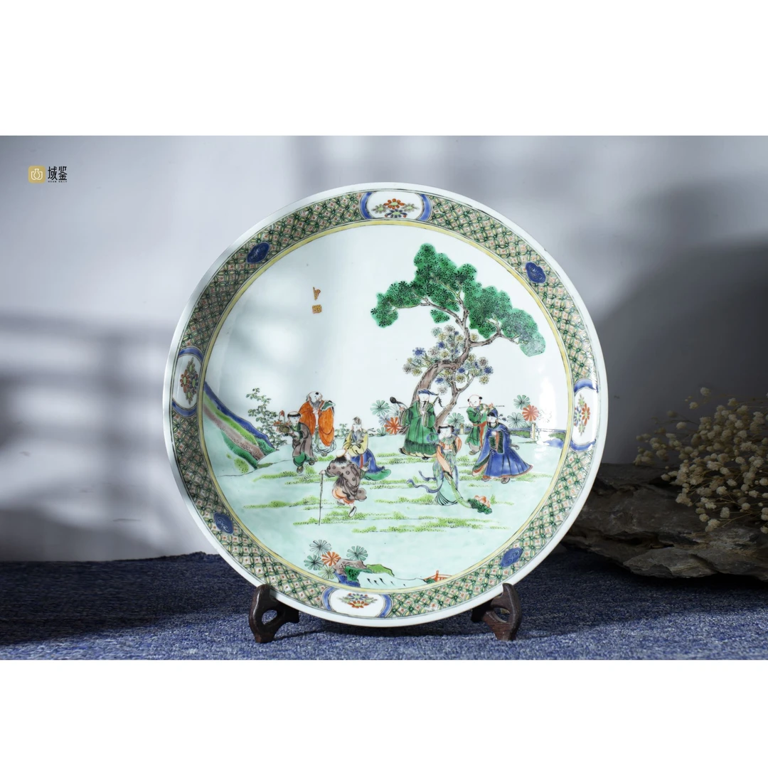 【拍卖-清晚】·五彩八仙人物图大盘