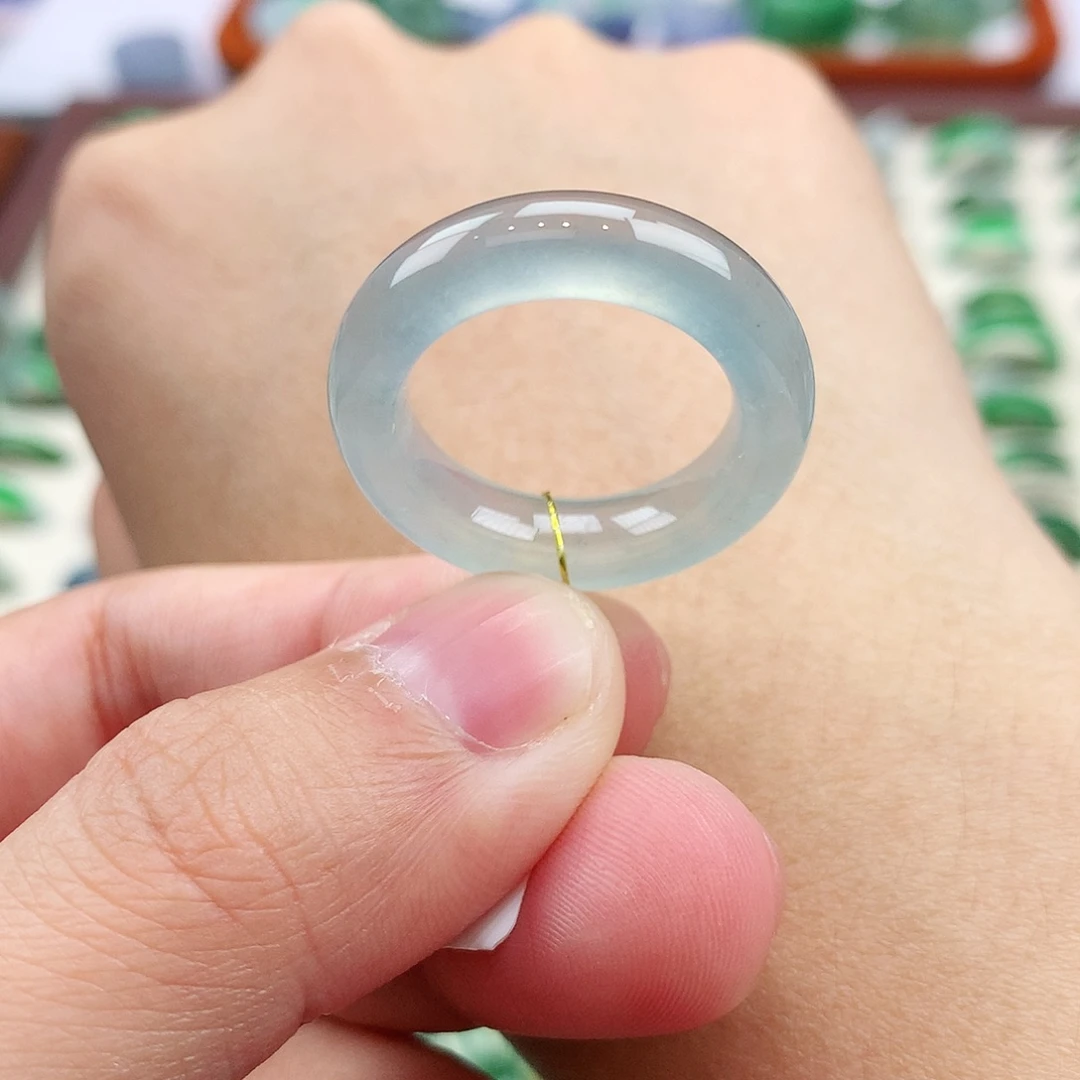 未镶嵌戒指翡翠17-18号