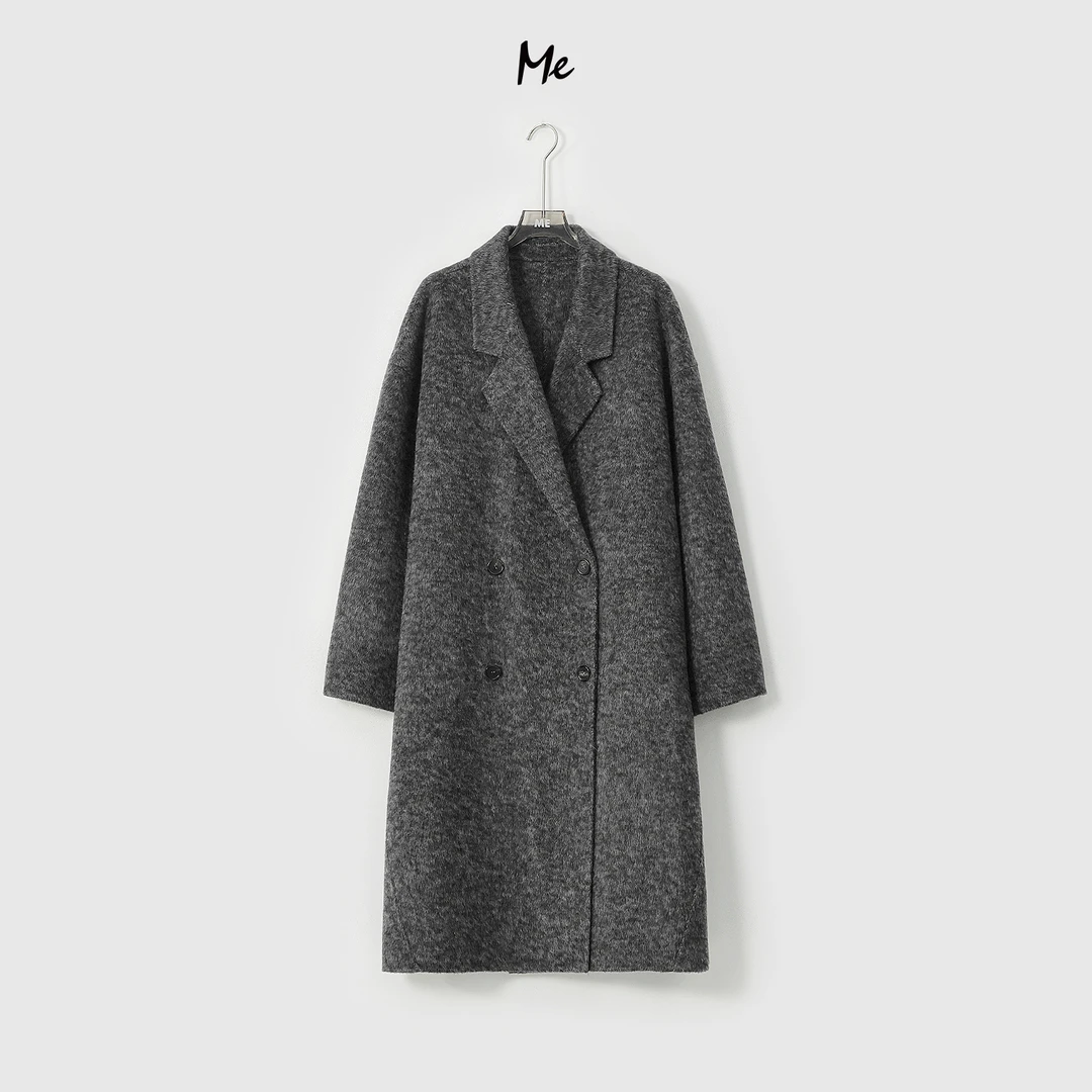 【刀刀专属】ME【100%绵羊毛格尔木大衣】长款双面呢拉毛显瘦百搭大衣