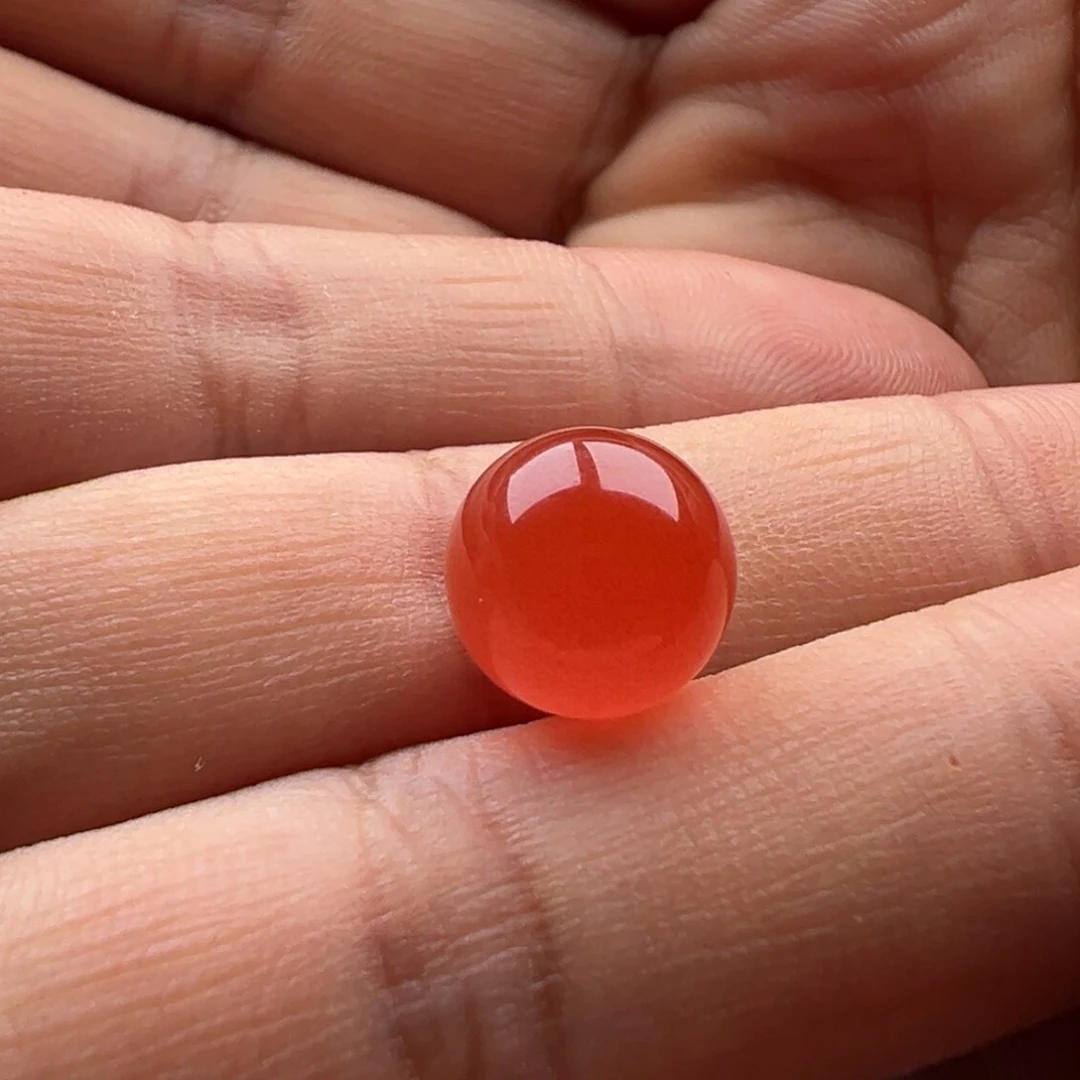 南红玛瑙圆珠10.4棉点未镶嵌骆*