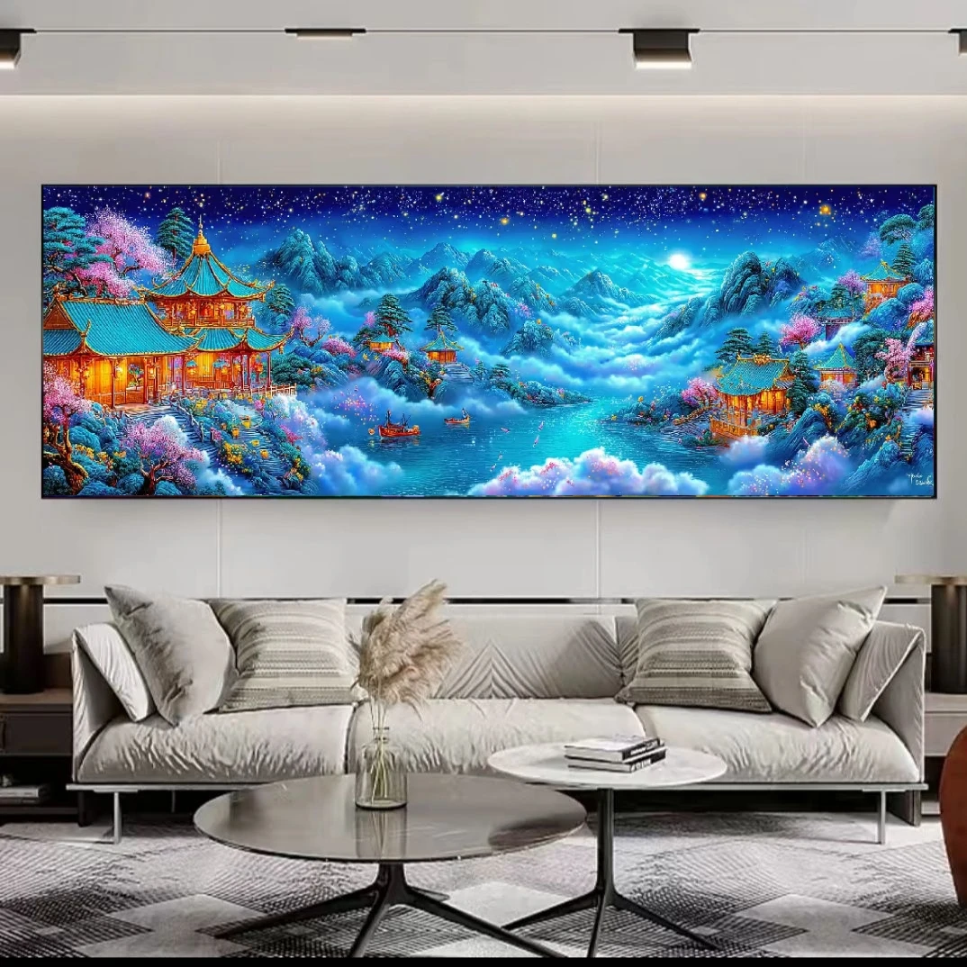 定制十字绣 原创版权星河入梦大格300*100没绣的f2164