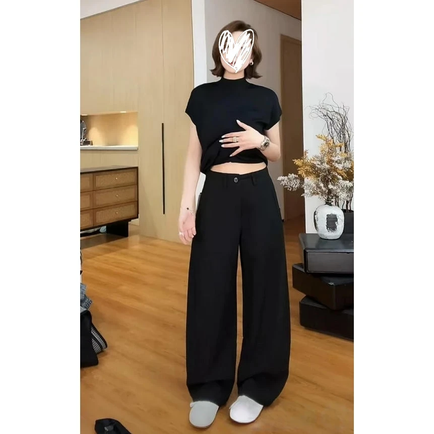 2025新款法式气质早秋小众韩系设计极简显瘦百搭西装休闲裤女