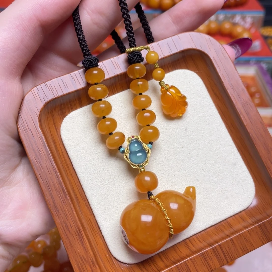 蜜蜡未镶嵌颈饰项链