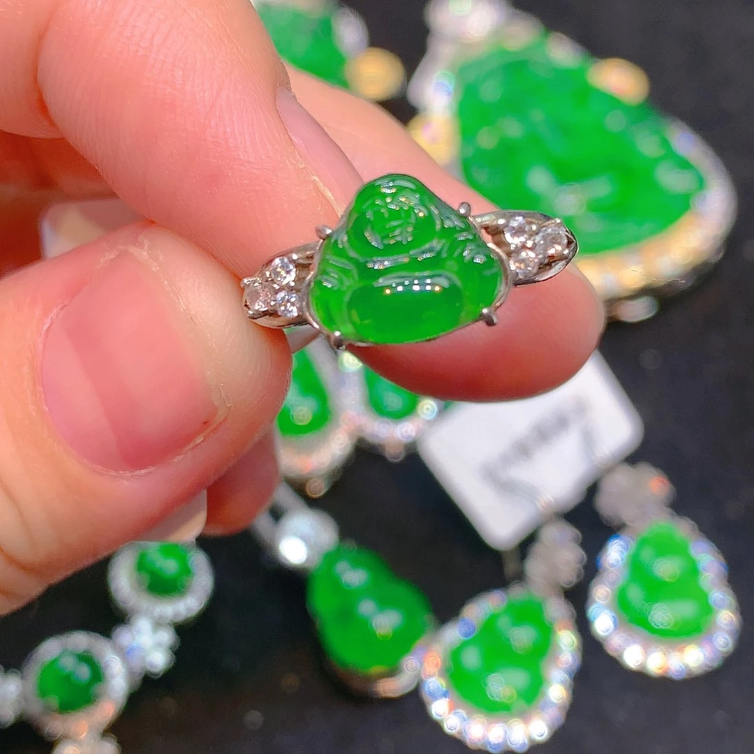 吊坠(不含链)银S925镶嵌翡翠翡翠