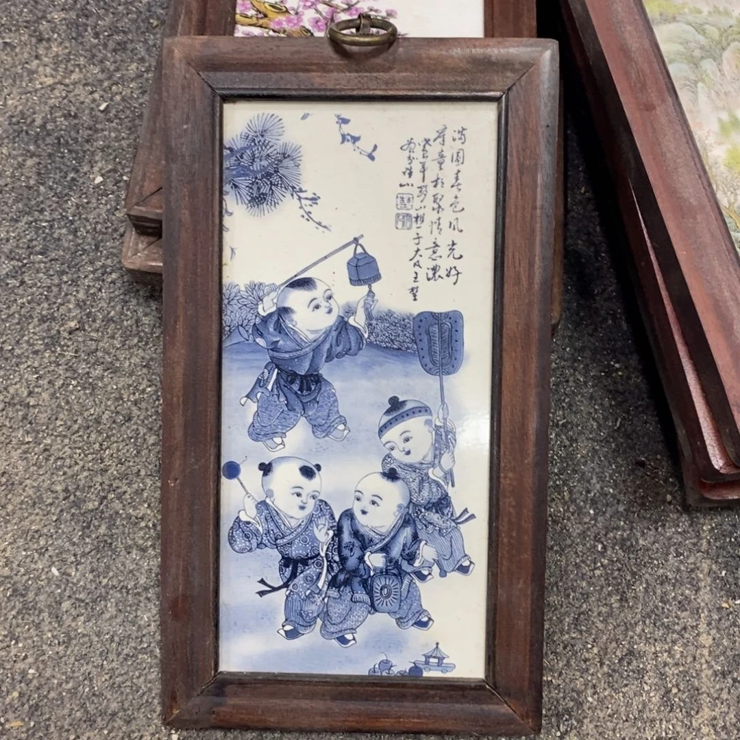 瓷片30*16 景德镇瓷板画柴窑烧制