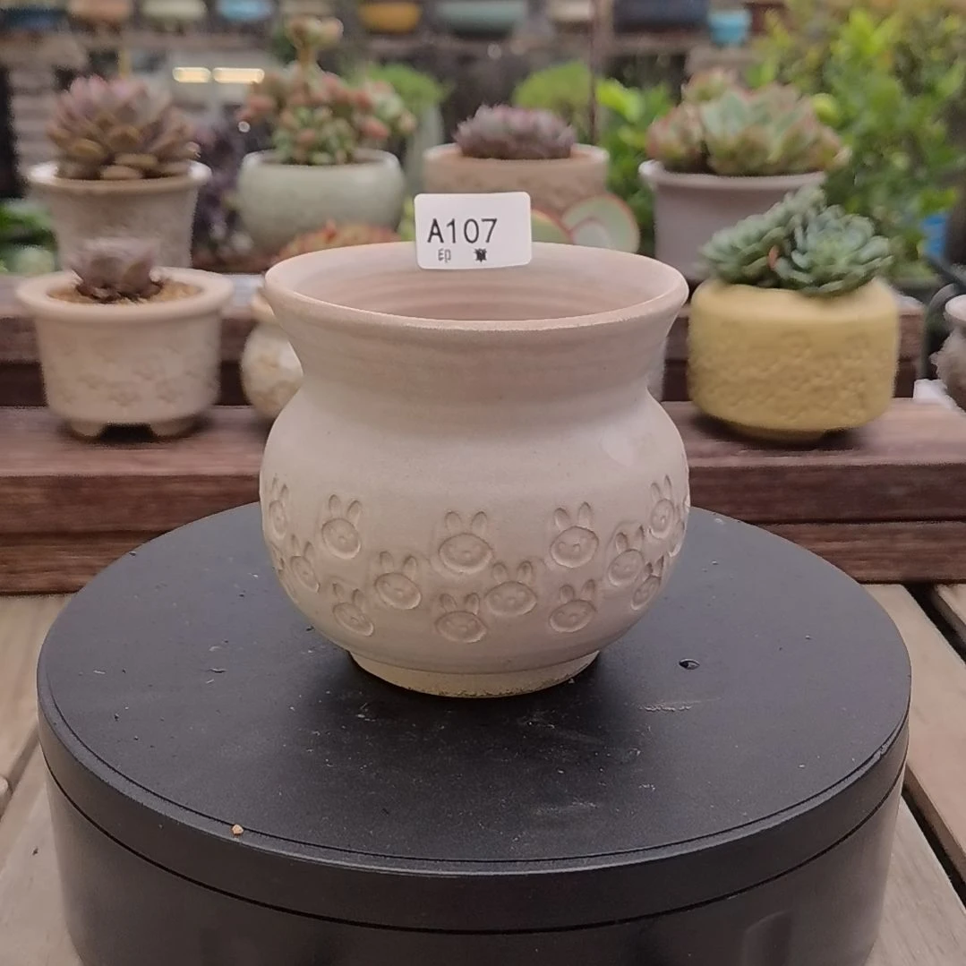 印章多肉花盆A107