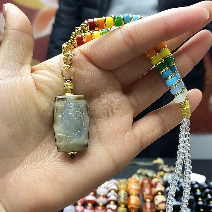 玛瑙/玉髓合金颈饰