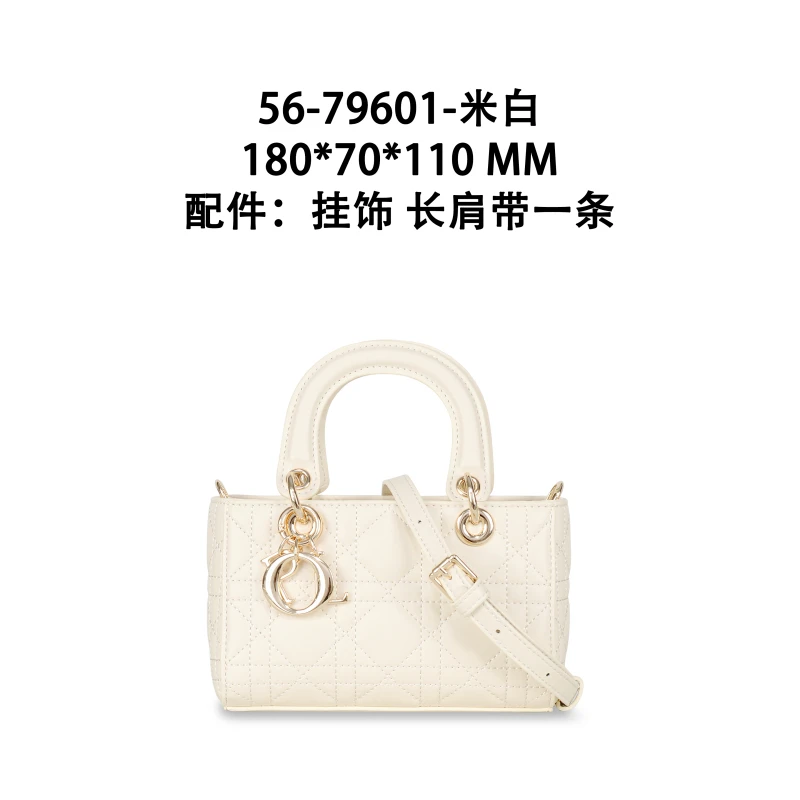 【艳姐甄选】GQ-79601-米白  软面轻奢欧美风单肩包褶皱牛皮包