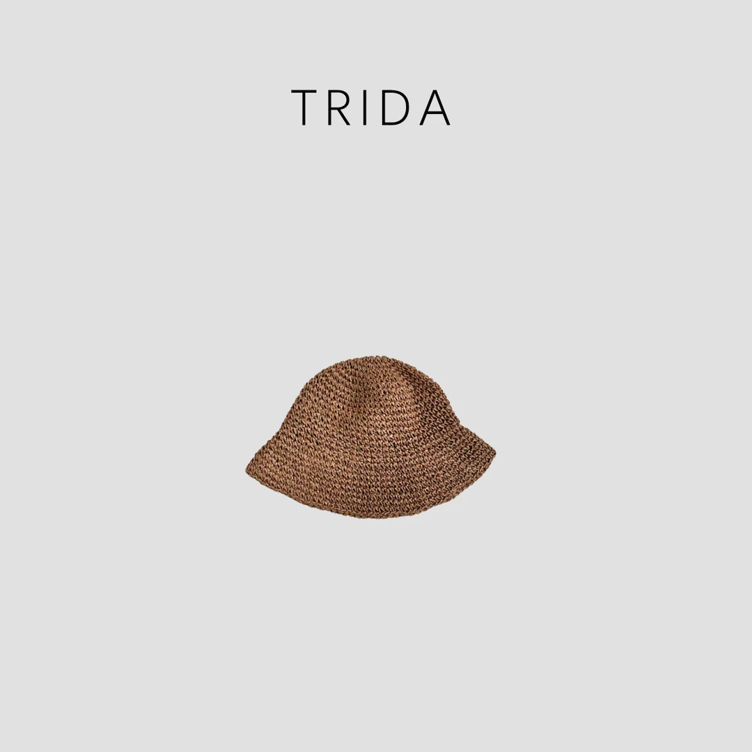【Trida】优质进口【拉菲草】纯手工夏季透气草编沙滩遮阳帽5596YY