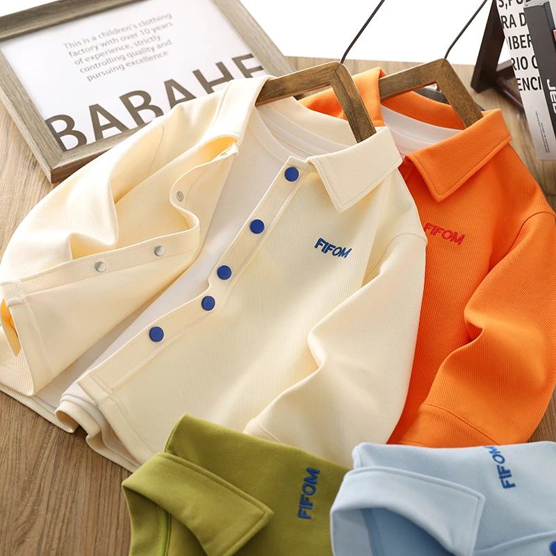 男童外套春秋装2025新款儿童翻领帅气上衣服童装男孩潮酷衬衫夹克