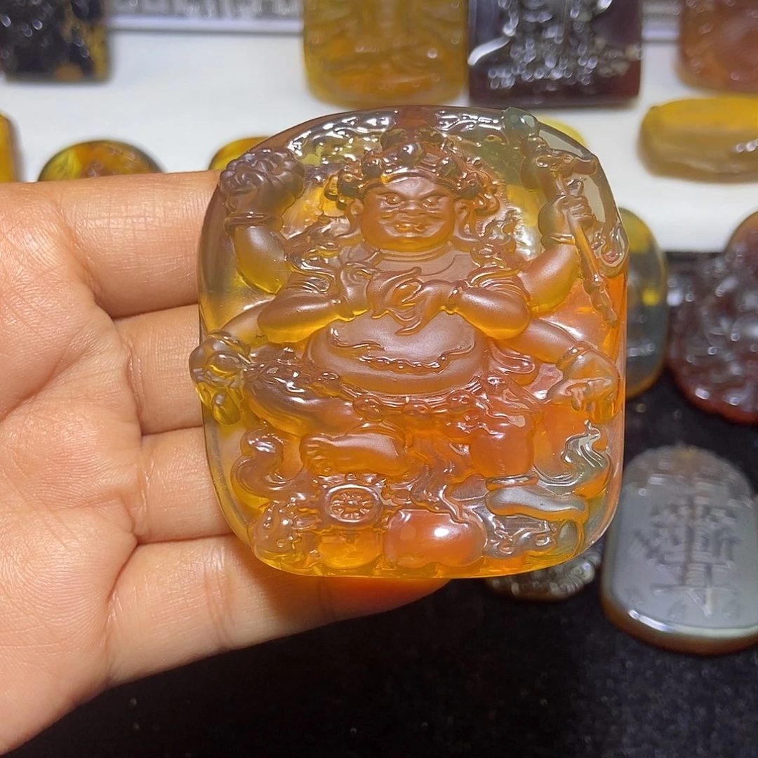 琥珀未镶嵌颈饰缅甸天然琥珀吊坠