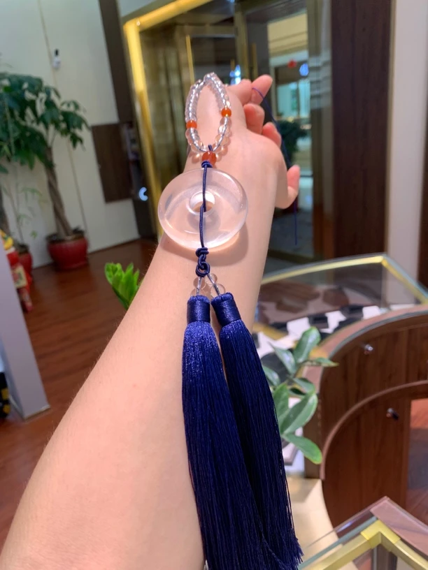 天然水晶车挂未镶嵌