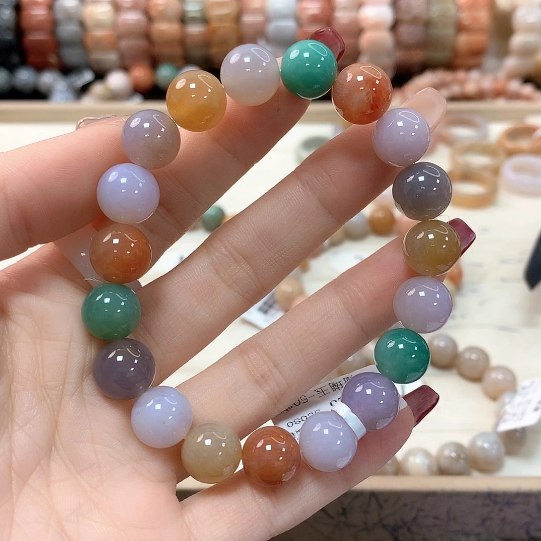 硅化珊瑚（珊瑚玉）手链未镶嵌月*342