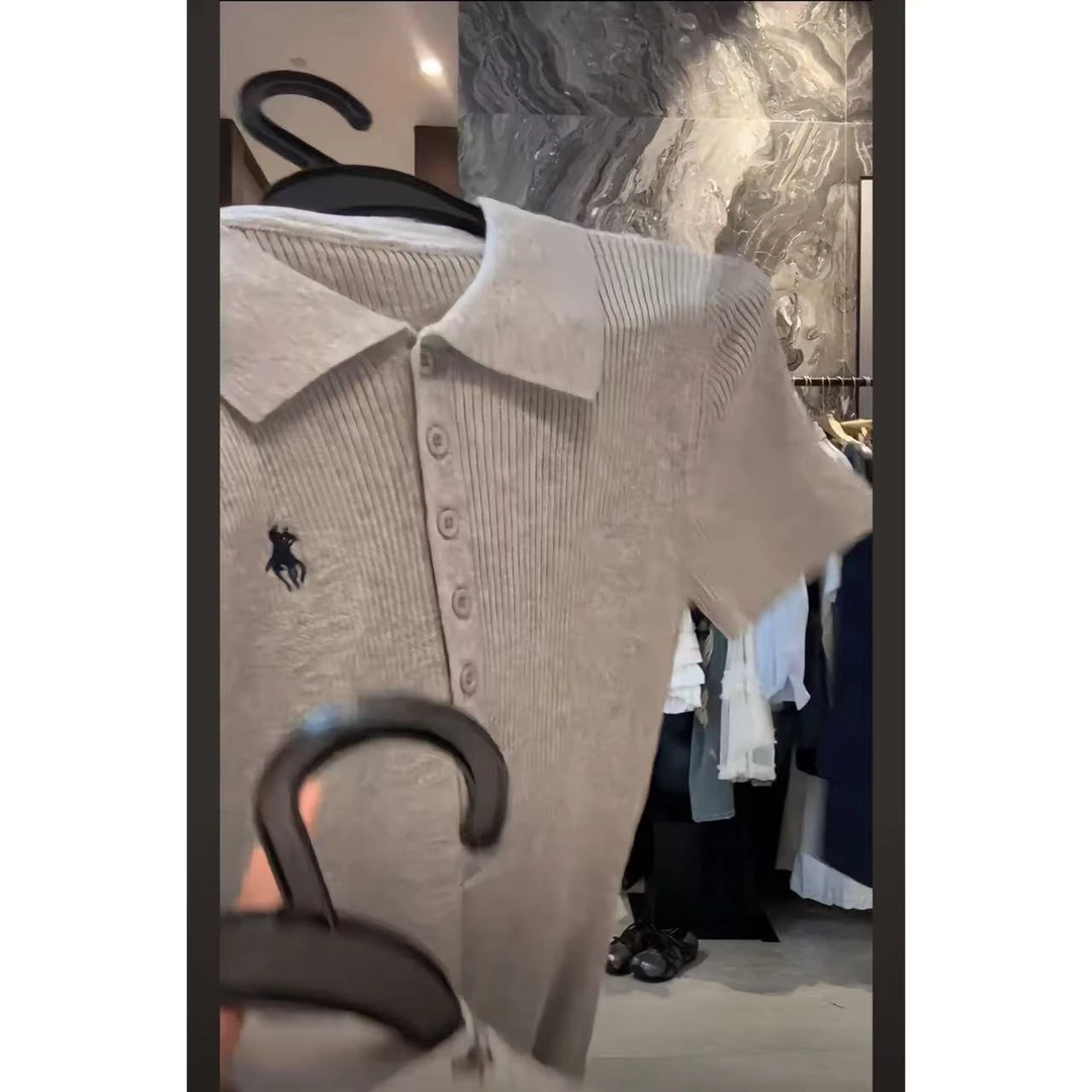 徐秋阳2   polo多扣小马   夏季新款百搭时尚休闲显瘦短袖YM339