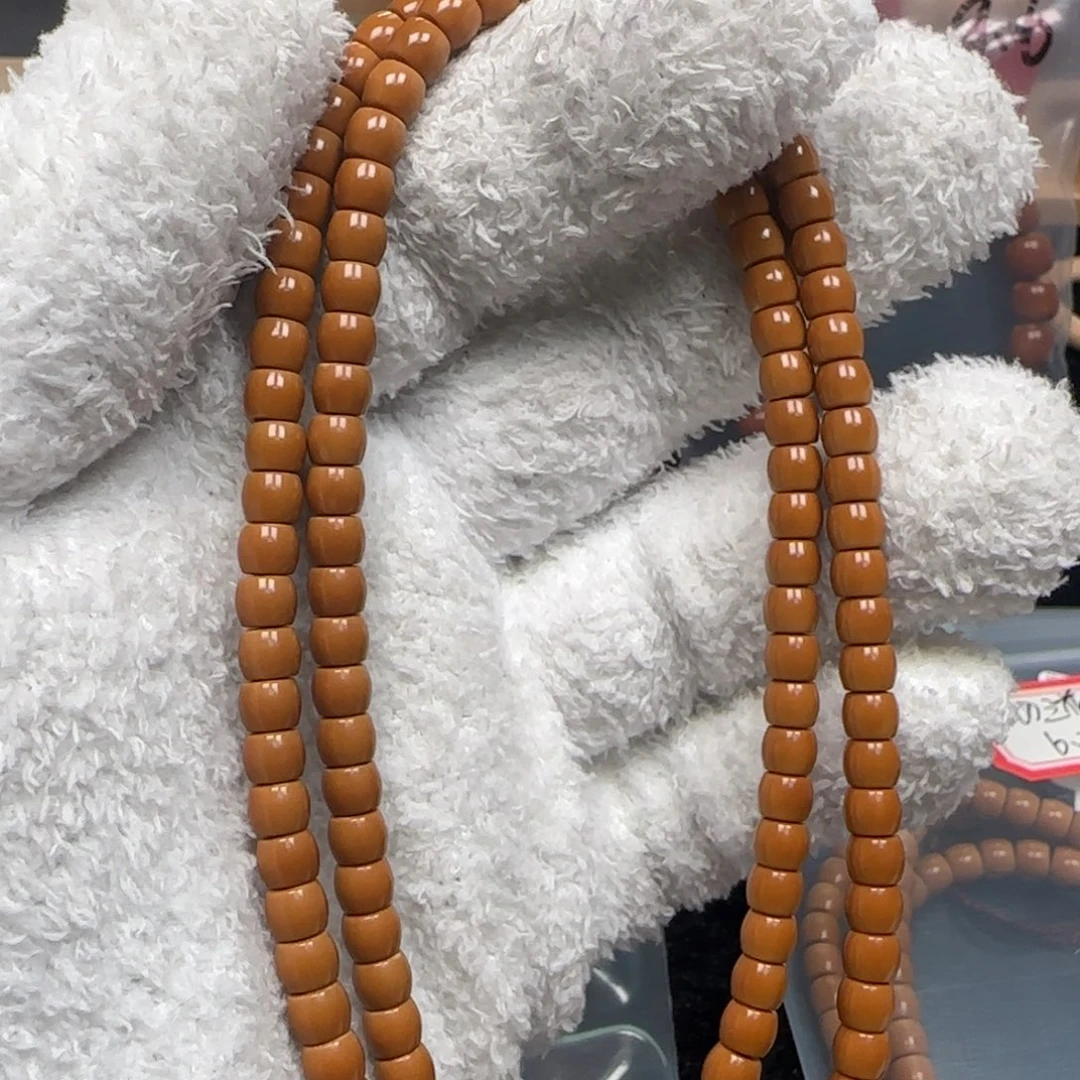 橄榄核手串老挝脖挂三花无白5.6福利