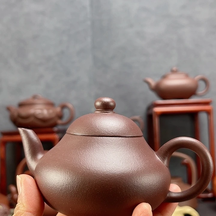 紫砂茶壶珏*生龙血砂梨壶
