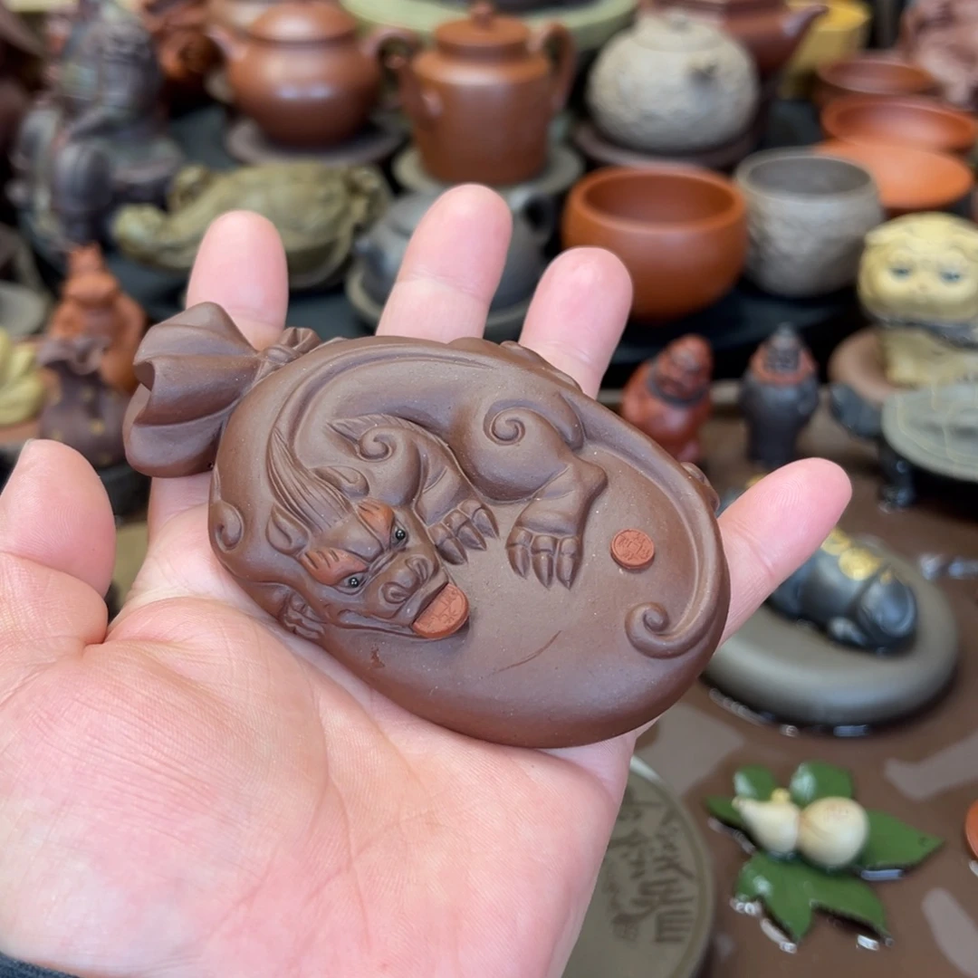 紫砂茶宠紫砂貔貅宠 微瑕