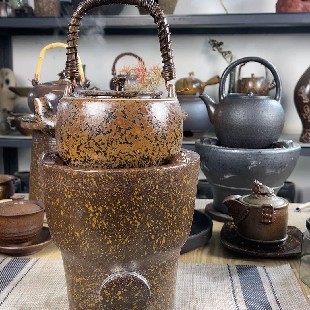 壶紫砂粗陶实用茶器