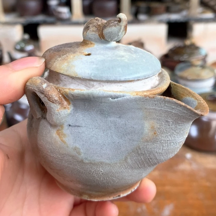 紫砂茶壶纯自然高温无釉裸柴烧