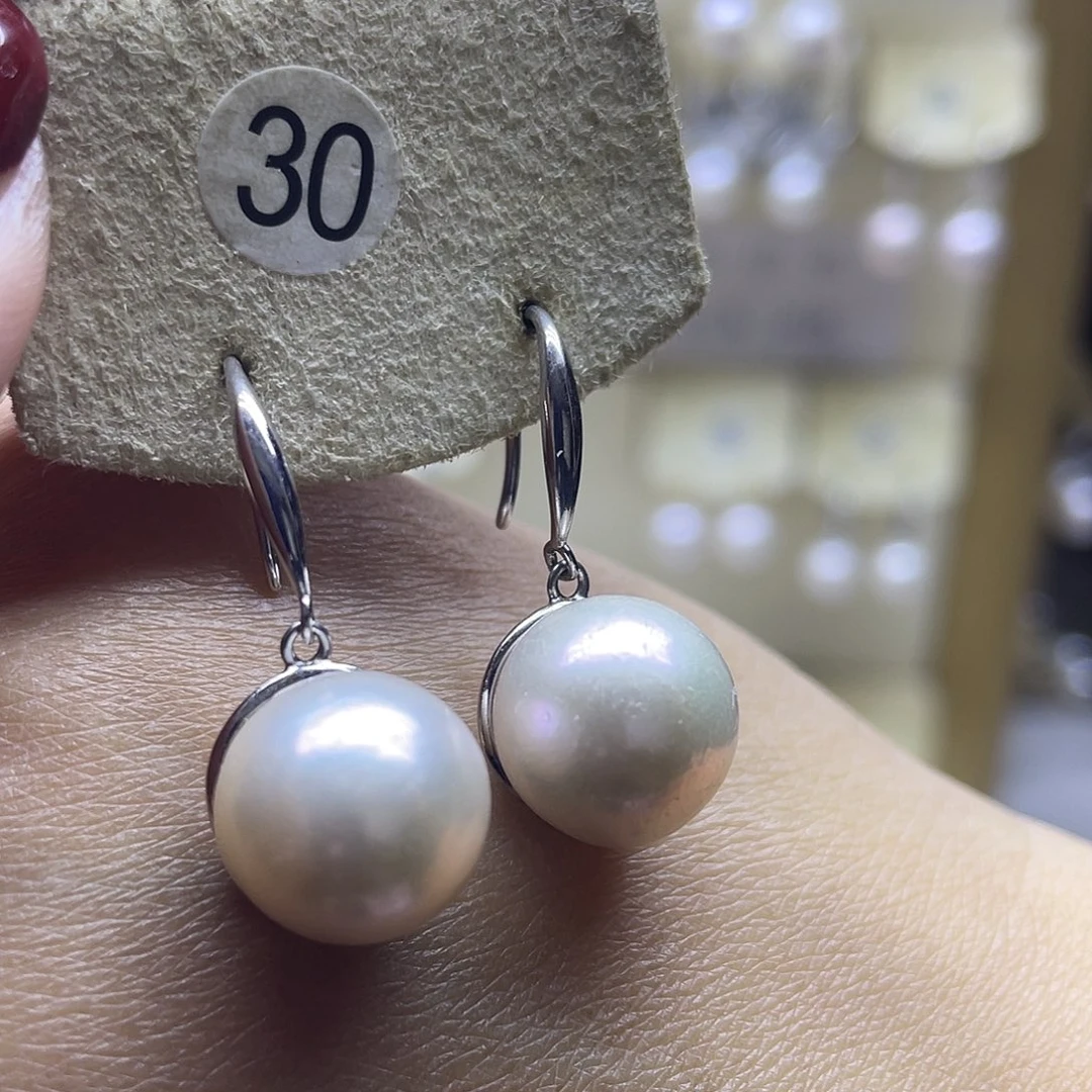 耳饰淡水珍珠银S925镶嵌
