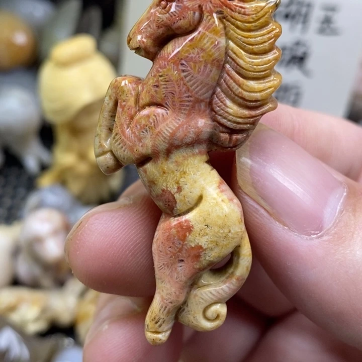 硅化珊瑚（珊瑚玉）未镶嵌颈饰