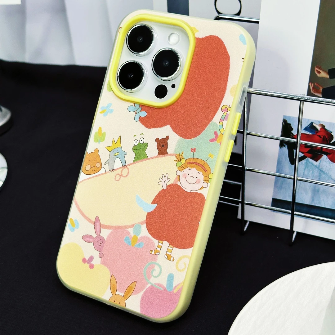 果冻壳适用苹果16手机壳可爱苹果女孩16pro新款ins风卡通保护套