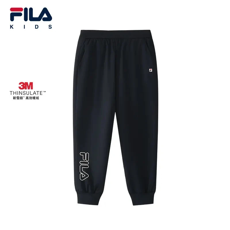 FILAKIDS斐乐儿童【经典潮流】大童时尚百搭新款加绒裤K12B541904F