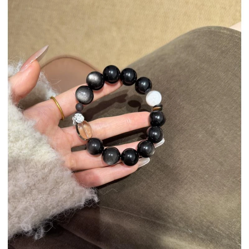 K03《等一杯茶》银耀雪花幽灵925银手串