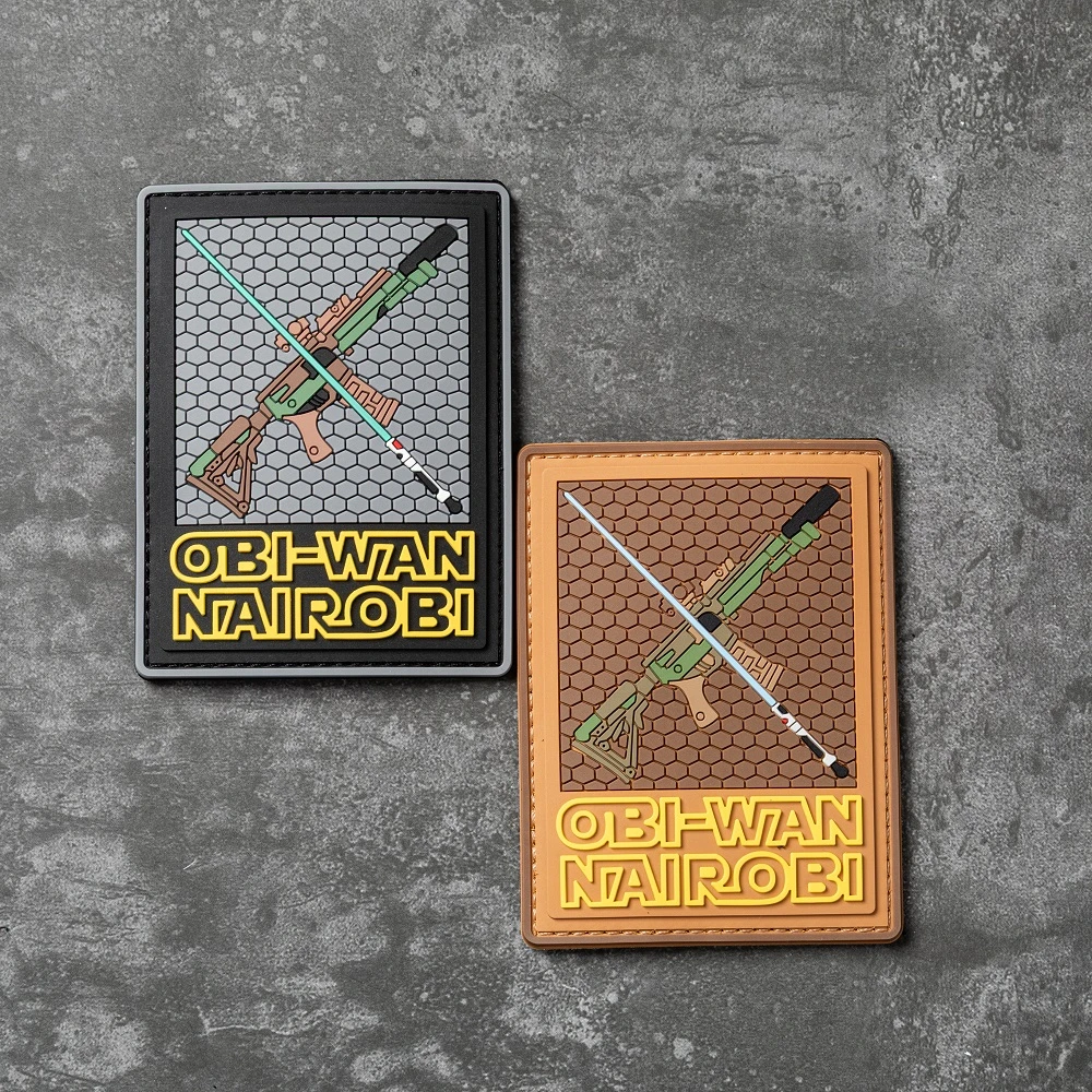 魔术贴肩章光剑和步枪软胶士气章魔术贴臂章臂章魔术贴中国