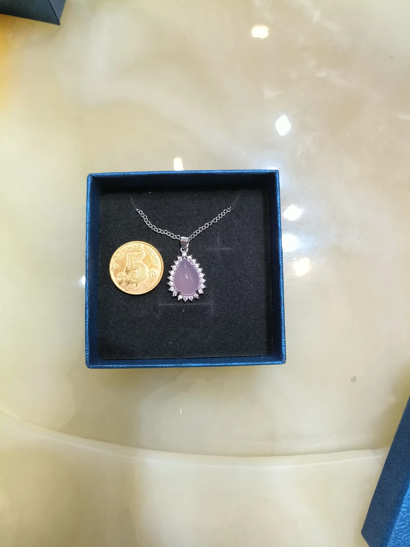 首饰锁骨链经典轻奢紫色时尚