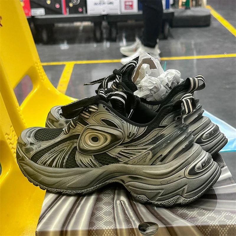 巴黎16xl厚底老爹鞋男款2025冬季高级小众增高百搭休闲低帮鞋女鞋