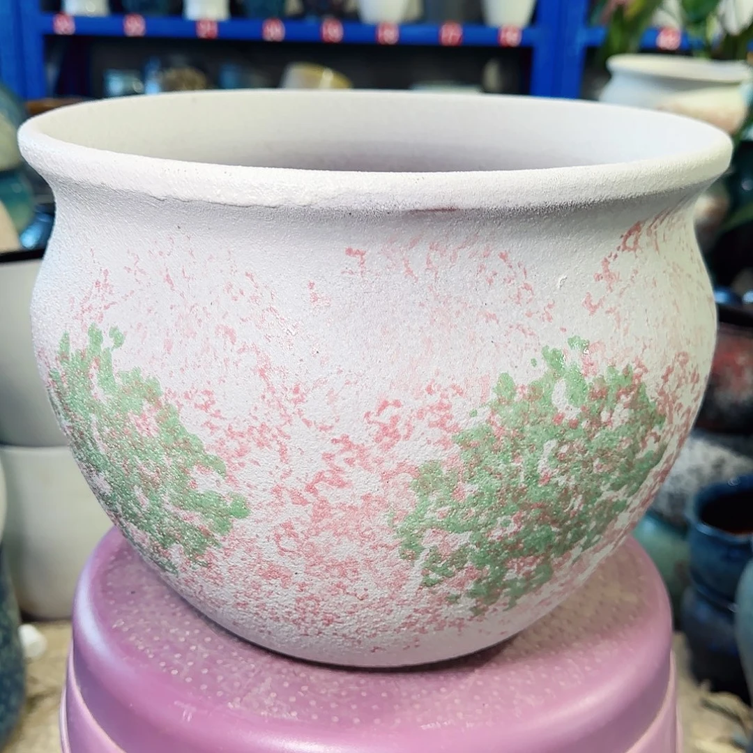紫砂花盆高20口28