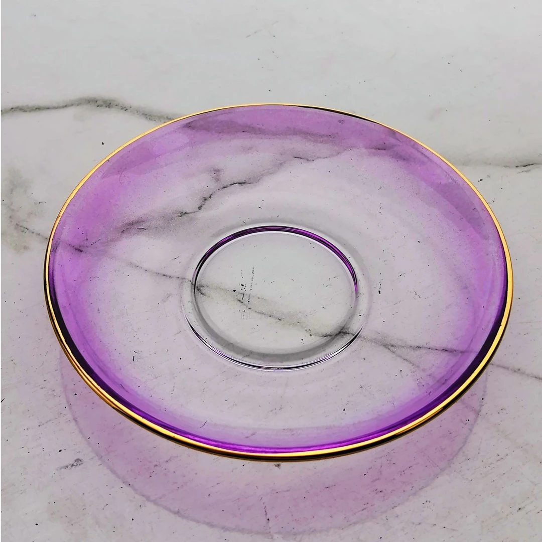 紫气东来描金杯碟 咖啡杯把杯热茶杯特饮杯金边欧式描金高档杯碟