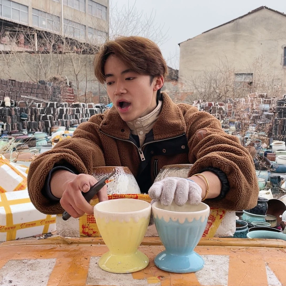 无铅玻璃宜兴紫砂花盆