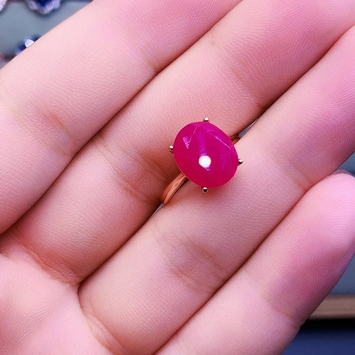 银S925镶嵌红宝石戒指