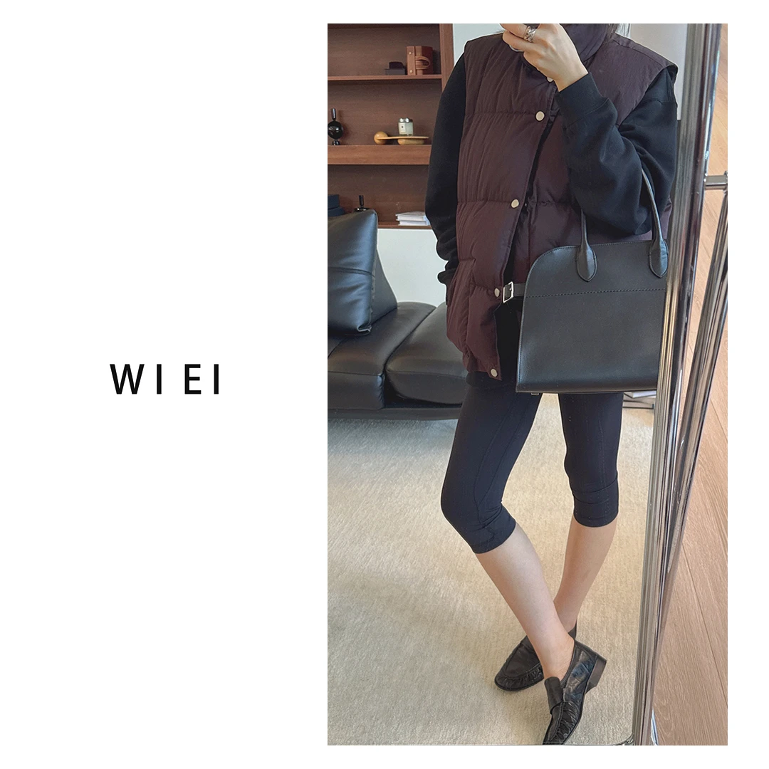 《WI EI》裸感弹力塑形亲肤高腰極简显瘦七分瑜伽裤W25202510