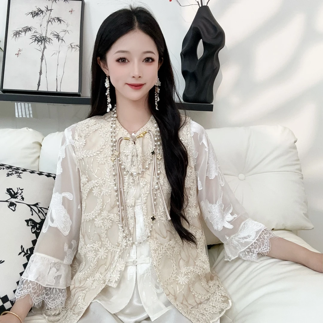 【金枝玉叶】新中式立体重工刺绣时尚夏季高级感马甲