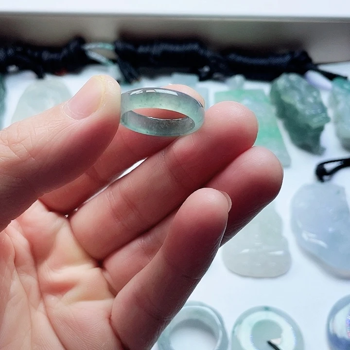 未镶嵌戒指翡翠危料戒圈 港18