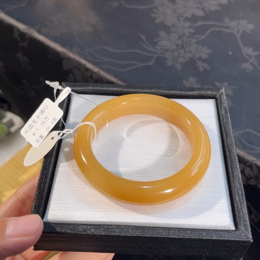 和田玉未镶嵌手镯  「且末糖」