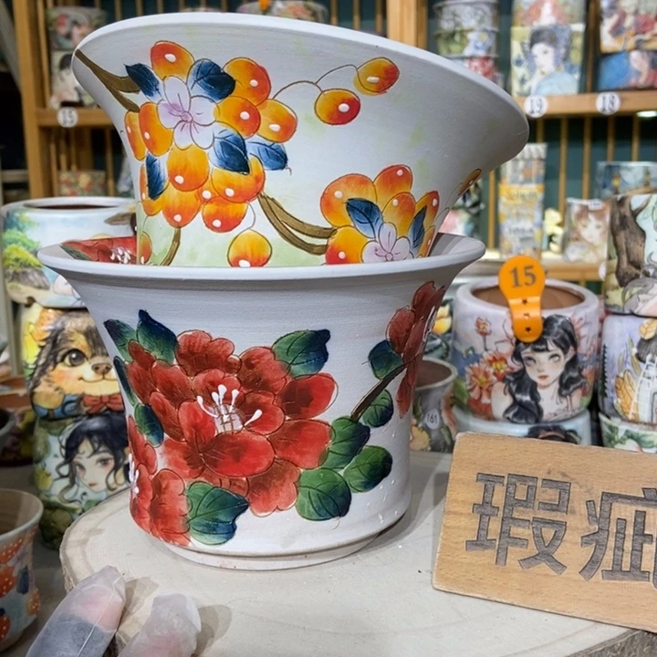 红陶景德镇艺术手绘作品