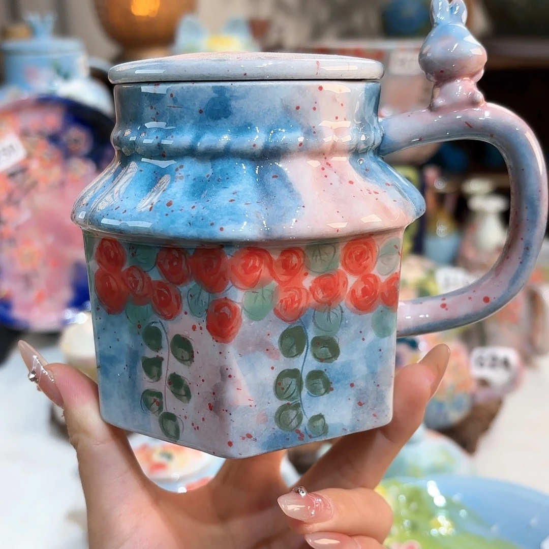 景德镇手绘高温釉下彩陶瓷茶具