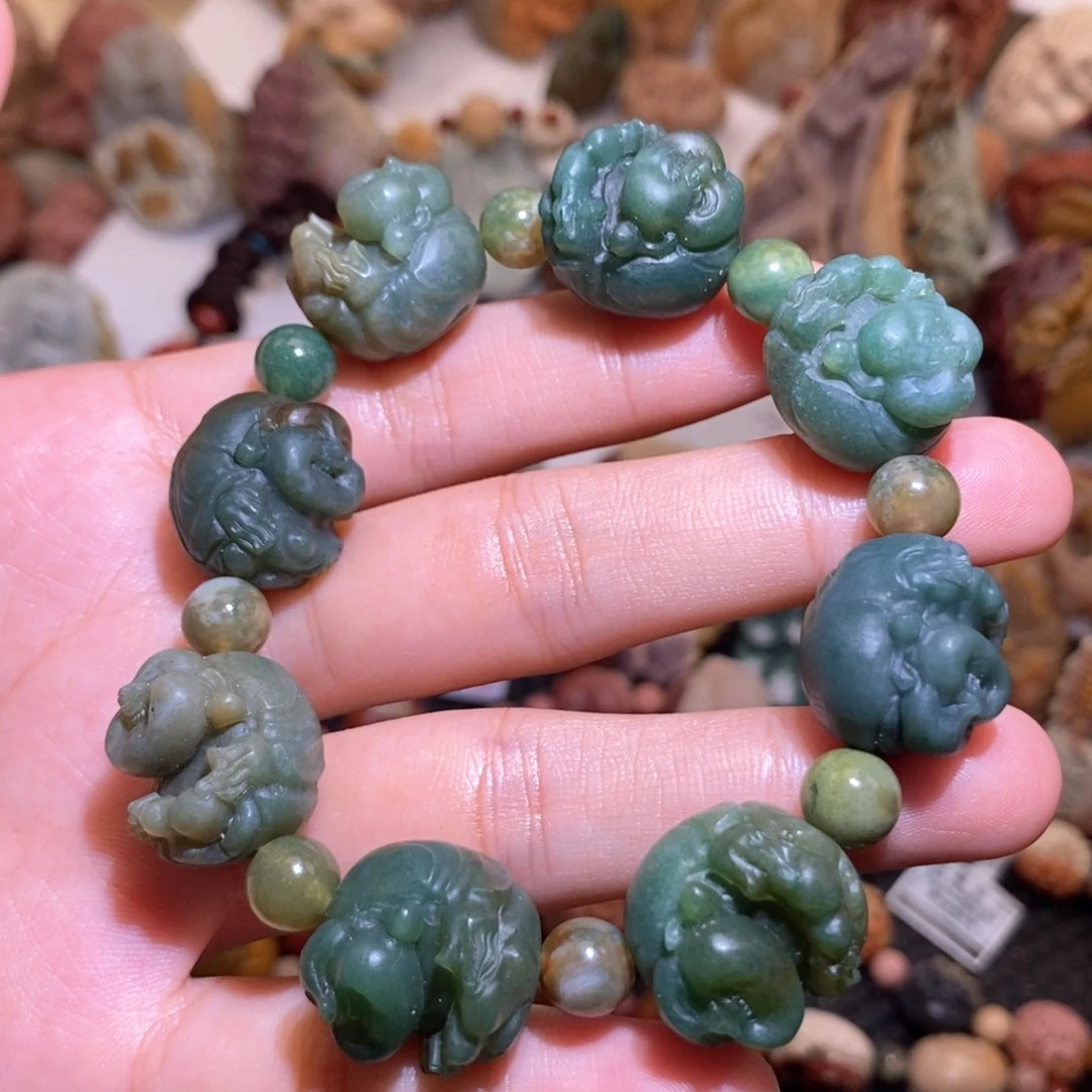 石英质玉（阿拉善玉）手串未镶嵌