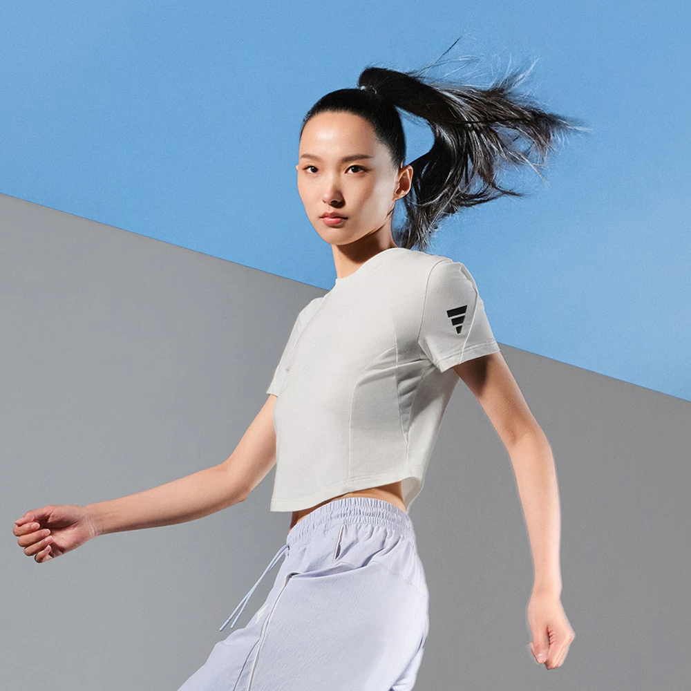 adidas阿迪达斯女子FUSTL W SS T针织无领短T恤JW1882