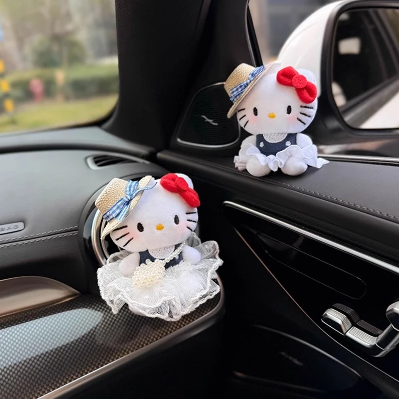 kitty猫车载香薰出风口汽车空调装饰小摆件2025新款可爱车内香氛