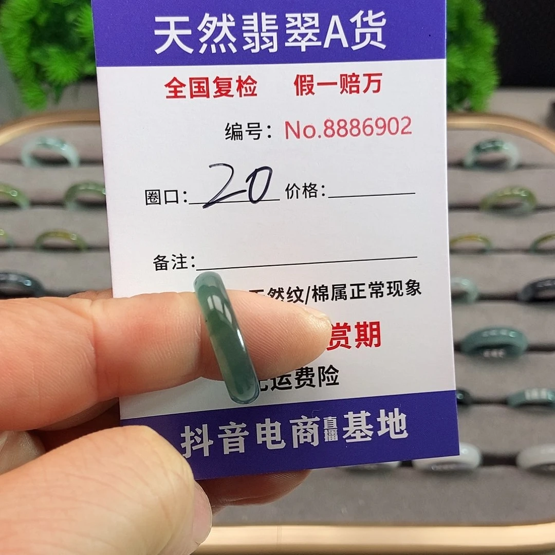 翡翠戒圈未镶嵌6902....