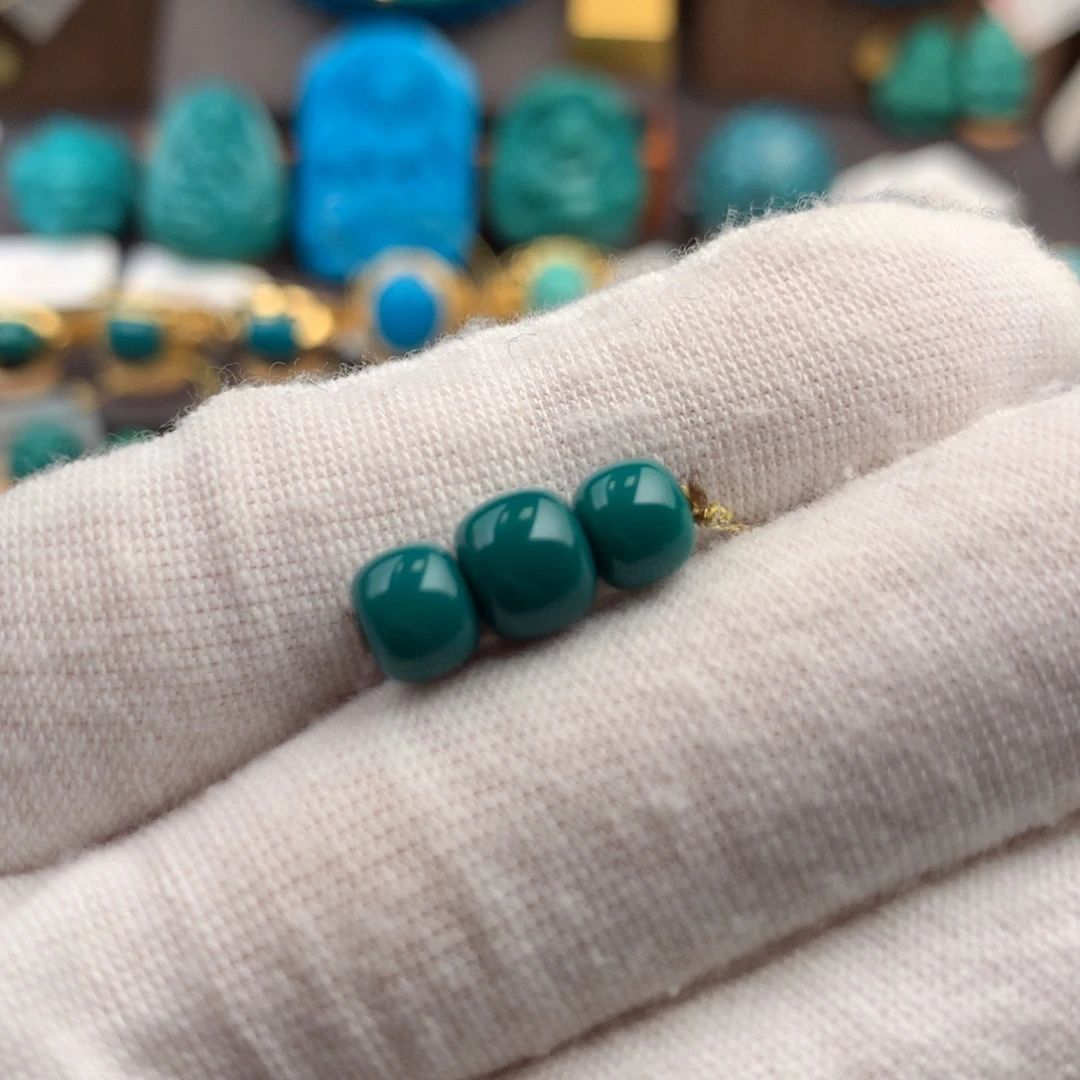 绿松石未镶嵌发饰6mm
