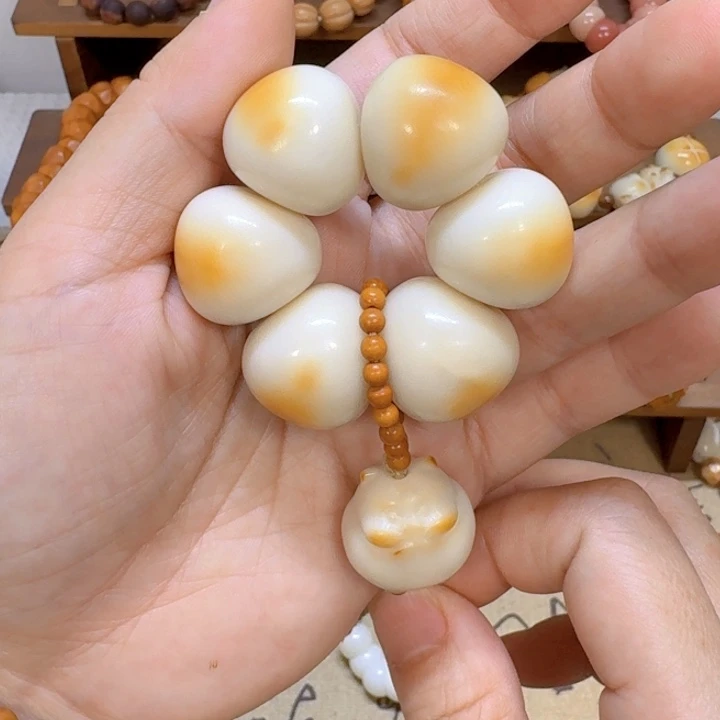 星月菩提手串象牙果糖心蛋手捻仓鼠